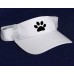 Paw Print Visor Cap & Bracelet White Cotton Hat Embroidered Dog Cat Sport Golf  eb-87776470